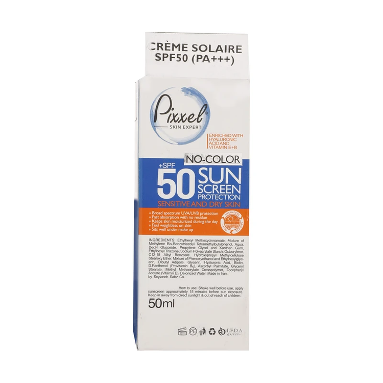 12 کرم ضد آفتاب بی رنگ پیکسل SPF50 مناسب پوست خشک و حساس Pixxel SPF50 Sunscreen Cream For Dry and Sensitive Skin ضد افتاب آفتاب کده افتاب کده آفتابکده افتابکده