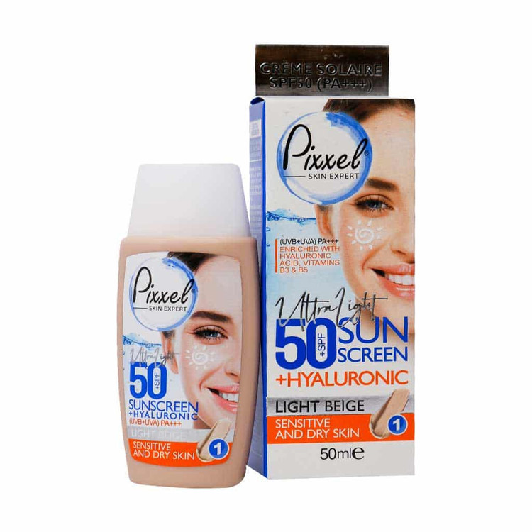 2 کرم ضد آفتاب رنگی پیکسل مدل بژ روشن مناسب پوست خشک و حساس Pixxel Light Beige Tinted Sunscreen Cream SPF50+ For Dry And Sensitive Skin ضدافتاب ضد افتاب ضدآفتاب افتاب کده آفتاب کده
