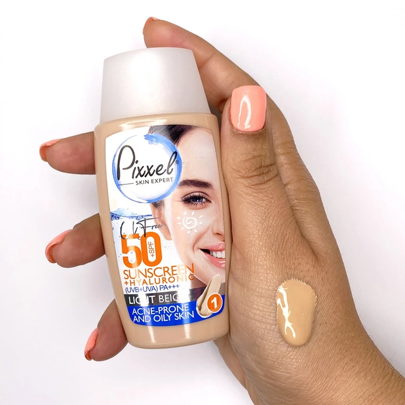 3 کرم ضد آفتاب رنگی پیکسل مدل بژ روشن مناسب پوست خشک و حساس Pixxel Light Beige Tinted Sunscreen Cream SPF50+ For Dry And Sensitive Skin ضدافتاب ضد افتاب ضدآفتاب افتاب کده آفتاب کده