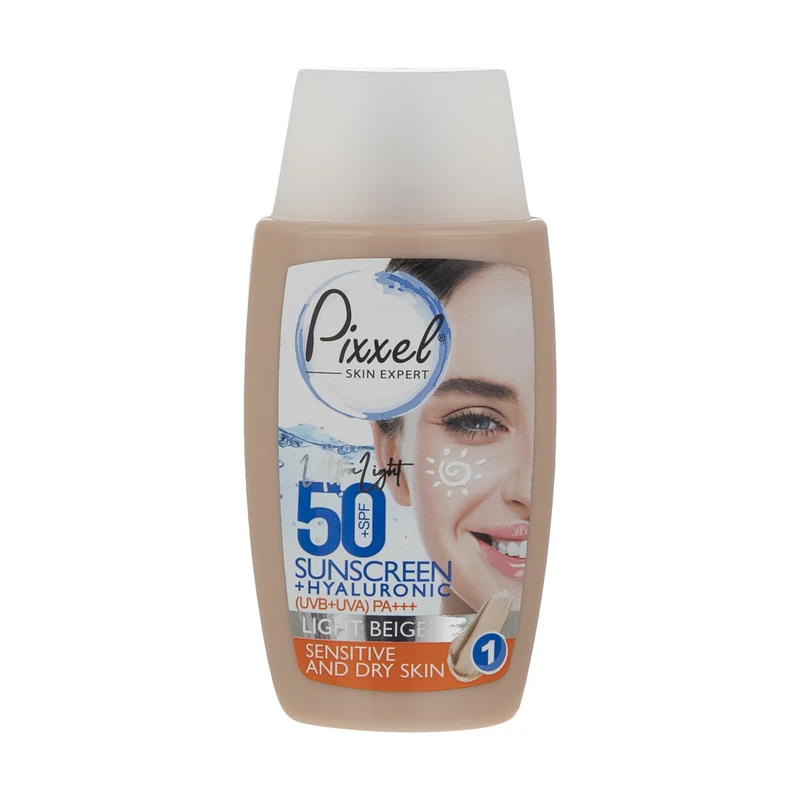 13 کرم ضد آفتاب رنگی پیکسل مدل بژ روشن مناسب پوست خشک و حساس Pixxel Light Beige Tinted Sunscreen Cream SPF50+ For Dry And Sensitive Skin ضدافتاب ضد افتاب ضدآفتاب افتاب کده آفتاب کده