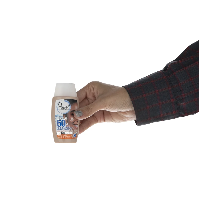 10 ضد آفتاب رنگی پیکسل SPF50+ مناسب پوست خشک و حساس بژ طلایی Pixxel Sunscreen Cream SPF50+ For Dry & Sensitive Skin ضدافتاب ضد افتاب ضدآفتاب آفتاب کده افتاب کده