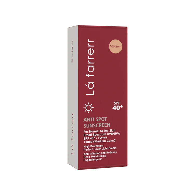 کرم ضد آفتاب و ضد لک رنگی (متوسط) لافارر SPF40پوست خشک و معمولی لافارر