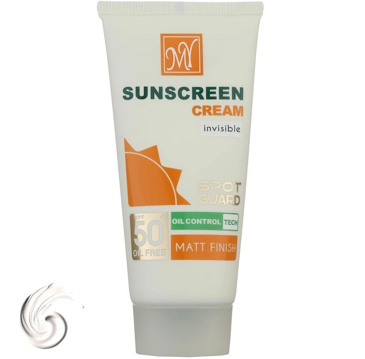 کرم ضد آفتاب بی رنگ مای SPF50+ مناسب پوست چرب و مختلط