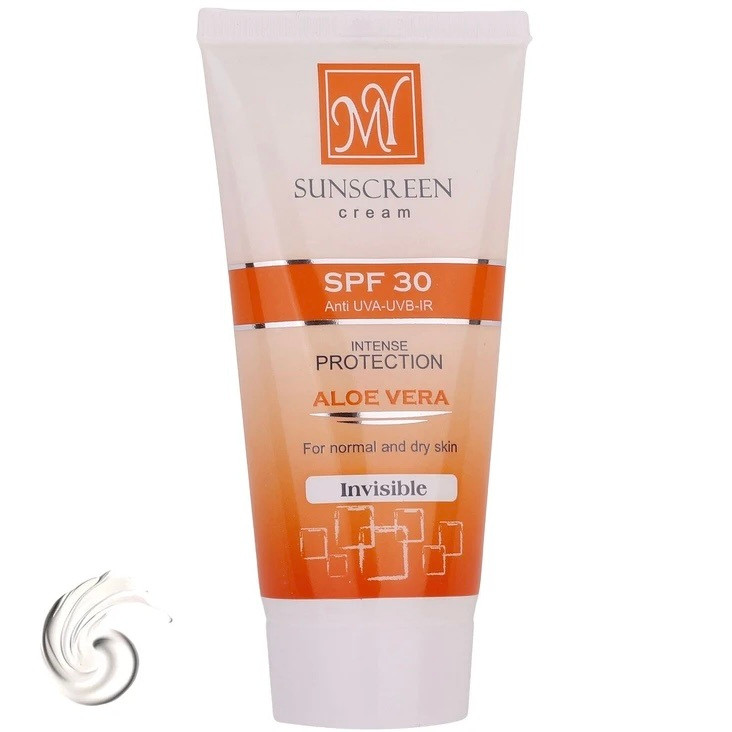 کرم ضد آفتاب بی رنگ مای SPF30 مناسب پوست خشک و معمولی