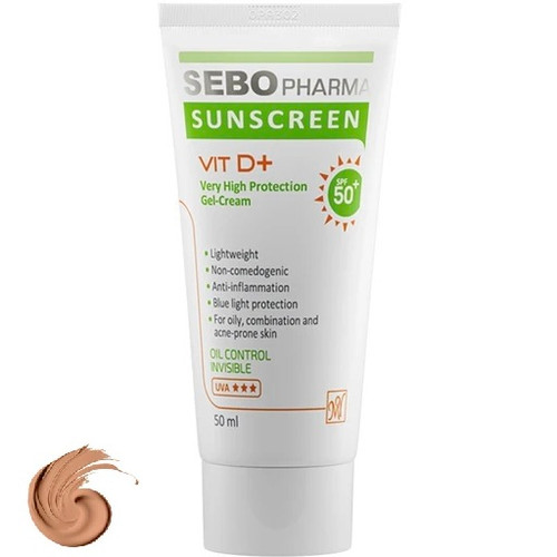 کرم ضد آفتاب رنگی(متوسط) مای فارما SPF50+ مناسب پوست چرب و مختلط