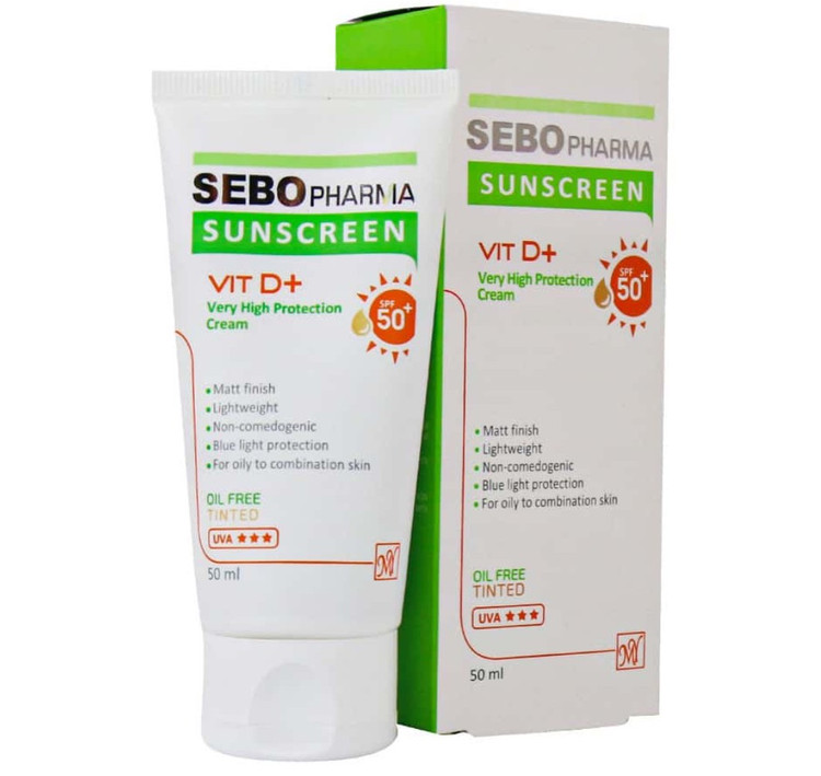کرم ضد آفتاب رنگی(متوسط) مای فارما SPF50+ مناسب پوست چرب و مختلط