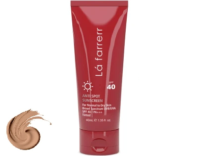 کرم ضد آفتاب و ضد لک رنگی (متوسط) لافارر SPF40پوست خشک و معمولی لافارر