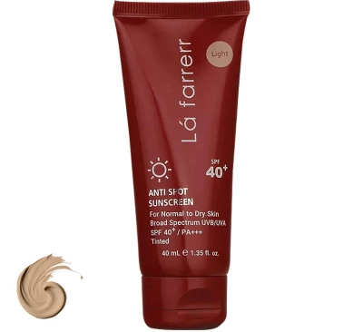 کرم ضد آفتاب و ضد لک رنگی (روشن) لافارر SPF40پوست خشک و معمولی